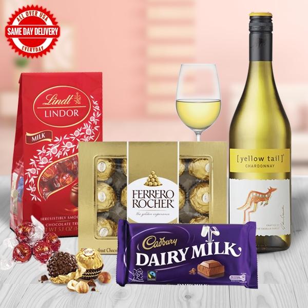 White Wine & Mixed Chocolates