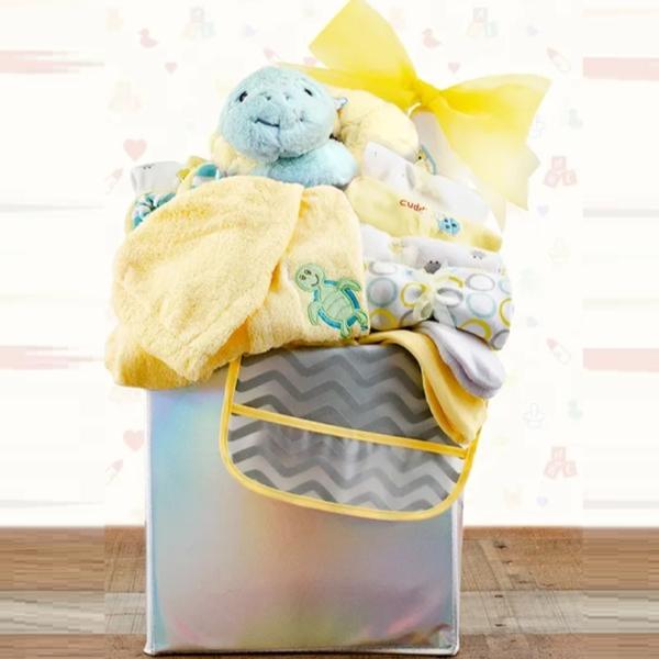 Baby Yellow Outfits Gift Basket