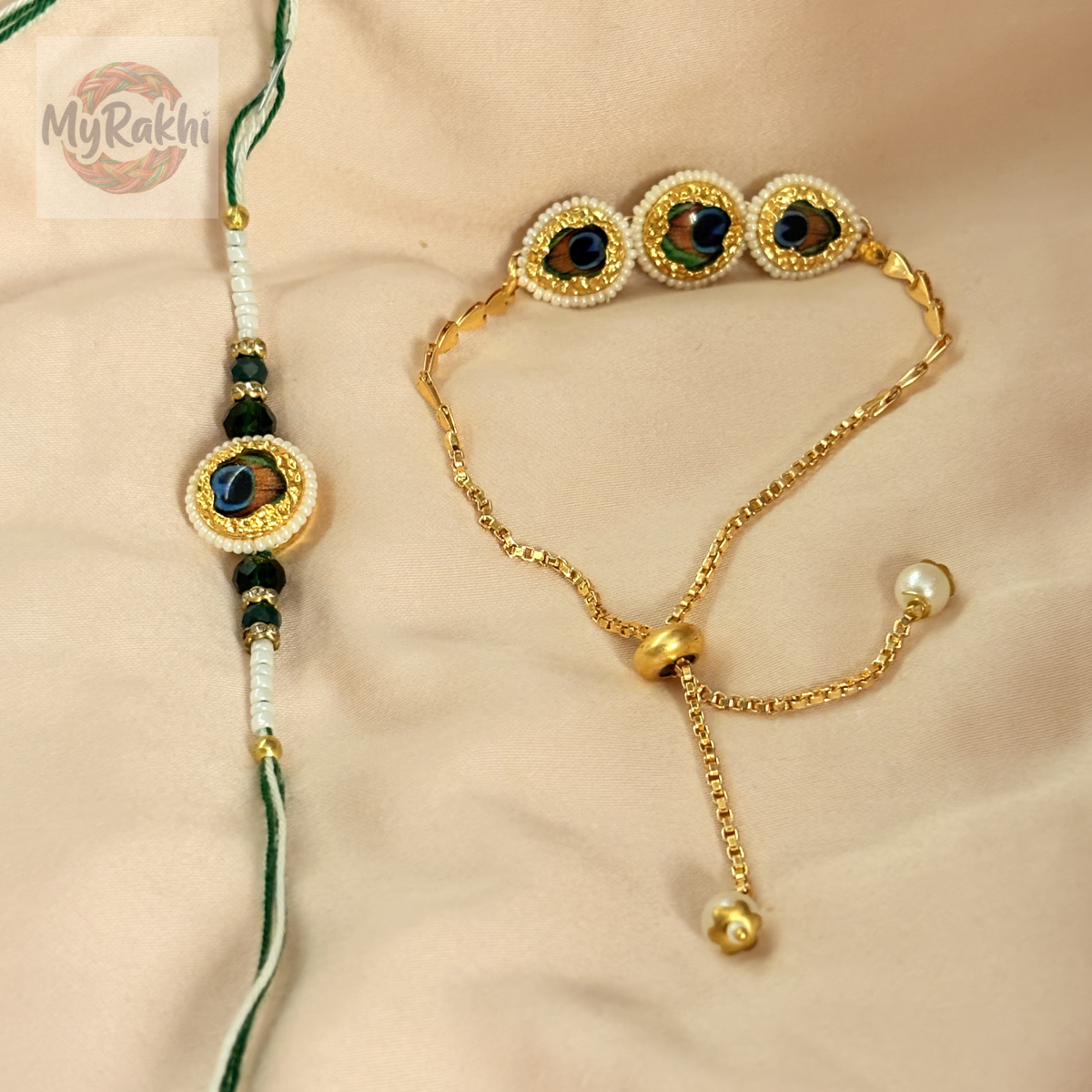 Part of our Artisan collection, this rakhi features unique handcrafted details and superior craftsmanship for a standout festive accessory.